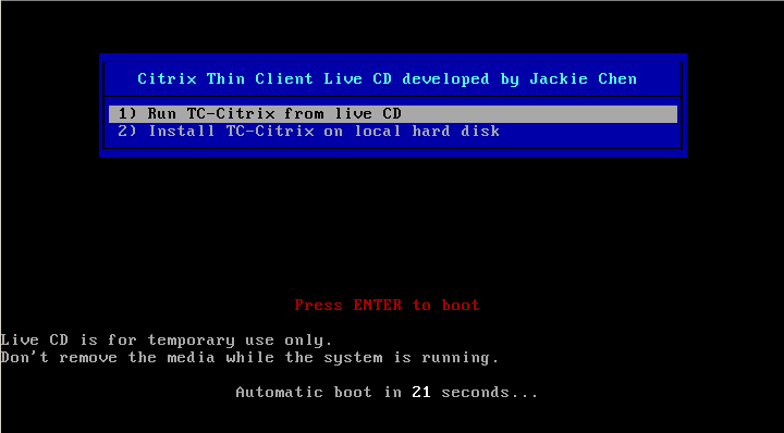 TC-Citrix Live CD
